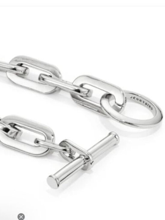 HTF Jenny Bird TONI Silver-Dipped Toggle Chain Bracelet - Picture 5 of 6